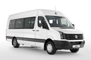 Crafter white front perspective view
