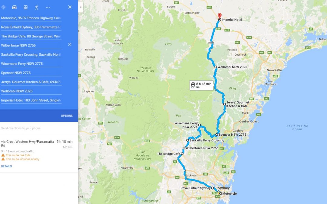 Royal Enfield Club of Australia –  Hunter Ride July 2016